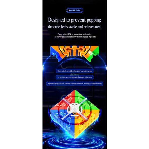 MOYU Meilong Professzionális Versenykocka 7x7x7 – 7 V2 verzió Rubik-kocka stílus