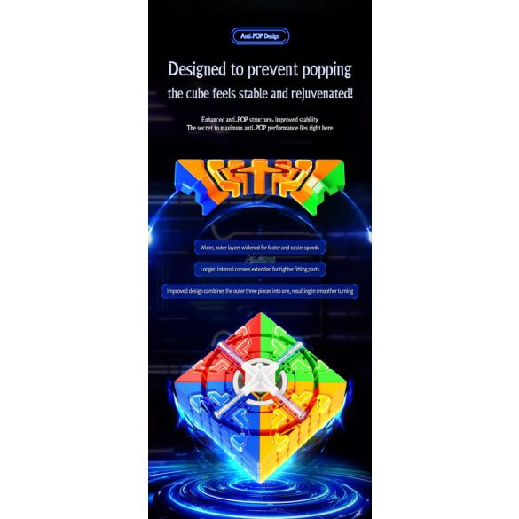 MOYU Meilong Professzionális Versenykocka 7x7x7 – 7 V2 verzió Rubik-kocka stílus