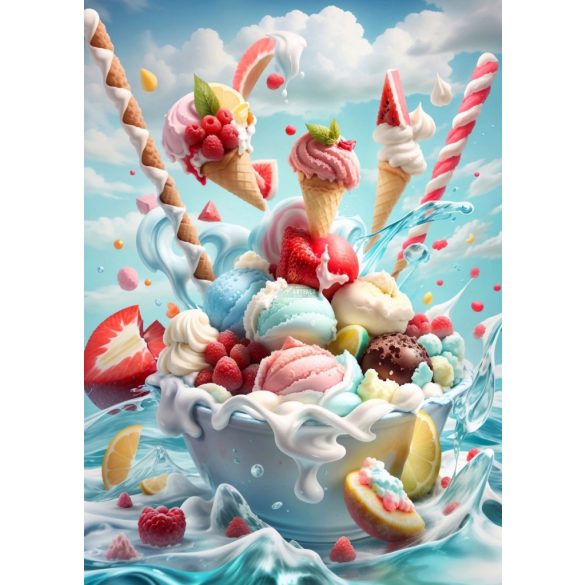 Étel-Ital - Cukrász - fagyizós dekorációs poszter