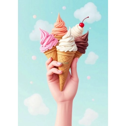 Étel-Ital - Cukrász - fagyizós dekorációs poszter