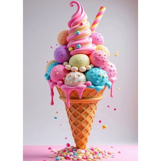 Étel-Ital - Cukrász - fagyizós dekorációs poszter