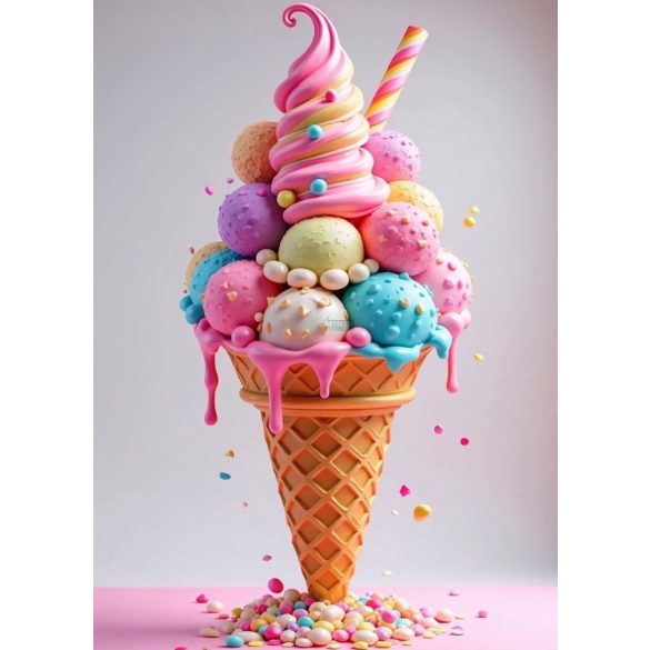 Étel-Ital - Cukrász - fagyizós dekorációs poszter