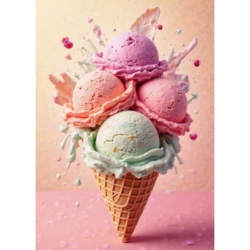 Étel-Ital - Cukrász - fagyizós dekorációs poszter