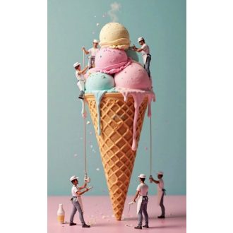 Étel-Ital - Cukrász - fagyizós dekorációs poszter