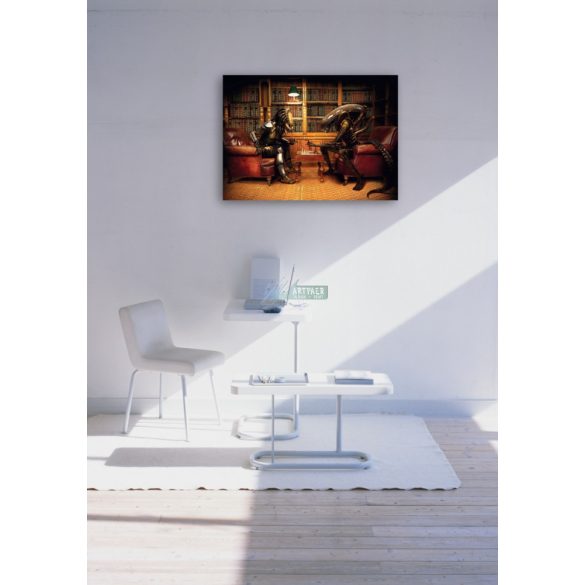 Humor - karikatúra - Sakkparti - Alien Vs Predator - poszter