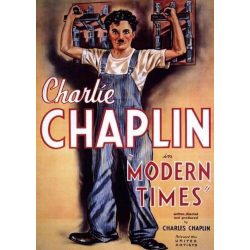 Retro Filmplakát - Charlie Chaplin - Modern Times