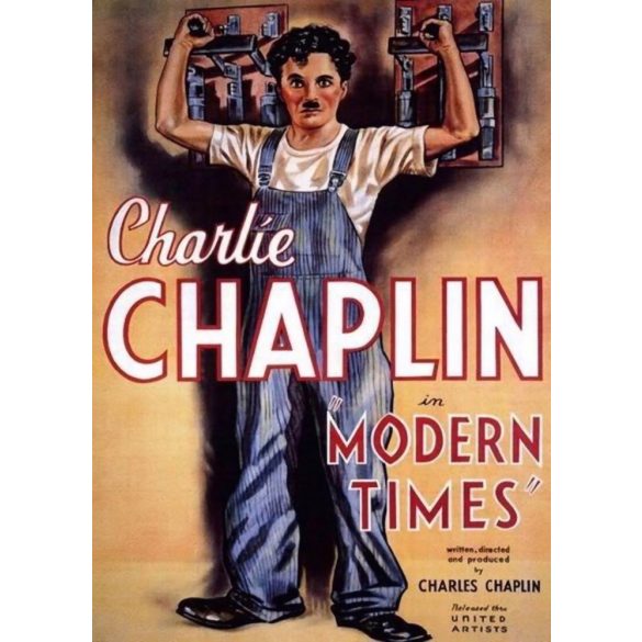 Retro Filmplakát - Charlie Chaplin - Modern Times