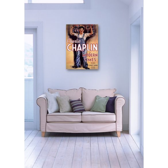 Retro Filmplakát - Charlie Chaplin - Modern Times