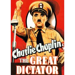 Retro Filmplakát - Charlie Chaplin - Great Dictator