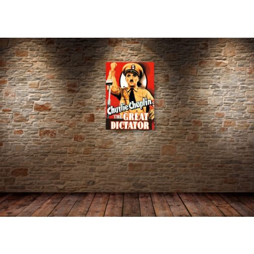 Retro Filmplakát - Charlie Chaplin - Great Dictator