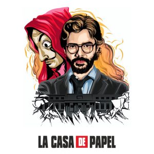 Retro Filmplakát - A nagy pénzrablás - La Casa De Papel -B