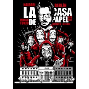 Retro Filmplakát - A nagy pénzrablás - La Casa De Papel -C