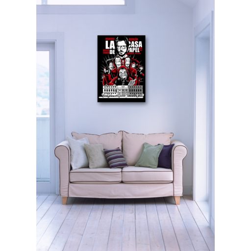 Retro Filmplakát - A nagy pénzrablás - La Casa De Papel -C