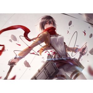 FanArt Anime - Attack On Titan - Shingeki no Kyojin - Mikasa Ackerman /B - poszter