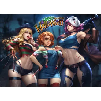   FanArt Anime Manga Mix - Friday The 13th & A Nightmare  on Elm Street & Child's 39 Play Chucky - Jason Vorhees & Freddy Krueger & Chucky - poszter