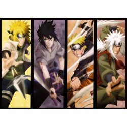   FanArt Anime - Naruto - Uzumaki Naruto - Uchiha Sasuke - Namikaze Minato - Jiraiya - poszter