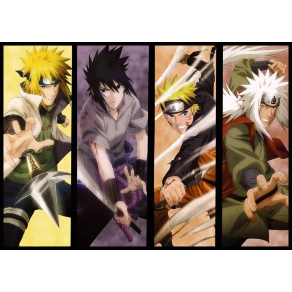 FanArt Anime - Naruto - Uzumaki Naruto - Uchiha Sasuke - Namikaze Minato - Jiraiya - poszter