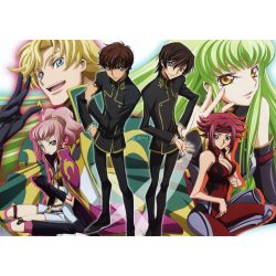   FanArt Anime - Code Geass - C.C. - Lelouch Lamperouge - Kallen Stadtfeld - Kururugi Suzaku -C - poszter