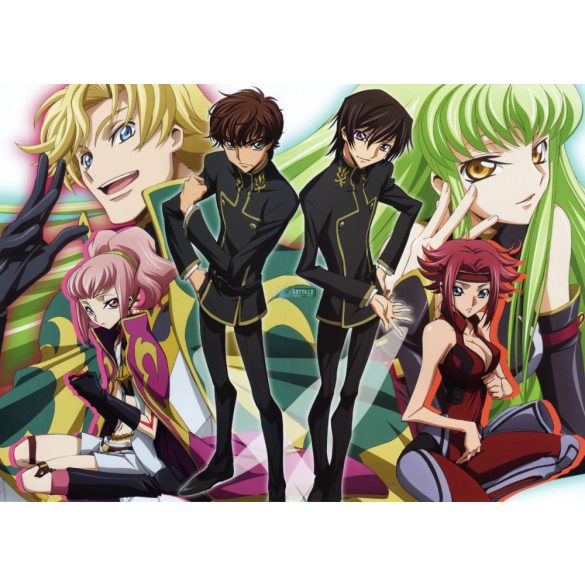 FanArt Anime - Code Geass - C.C. - Lelouch Lamperouge - Kallen Stadtfeld - Kururugi Suzaku -C - poszter