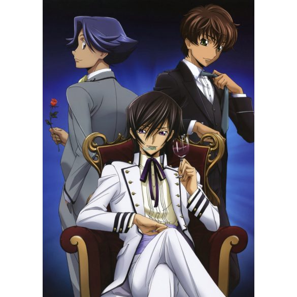 FanArt Anime - Code Geass - Lelouch Lamperouge - Kururugi Suzaku - Rivalz Cardemonde - Chiba Yuriko -G - poszter