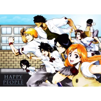   FanArt Anime - Bleach - Kurosaki Ichigo - Kuchiki Rukia - Inoue Orihime - Ishida Uryuu - poszter