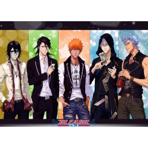 FanArt Anime - Bleach - Kurosaki Ichigo - Ulquiorra Schiffer - Kuchiki Byakuya - Grimmjow Jeagerjaques - poszter