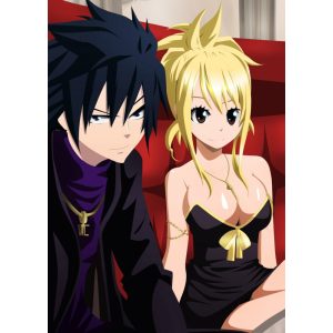 FanArt Anime - Fairy Tail - Lucy Heartfilia - Gray Fullbuster - poszter