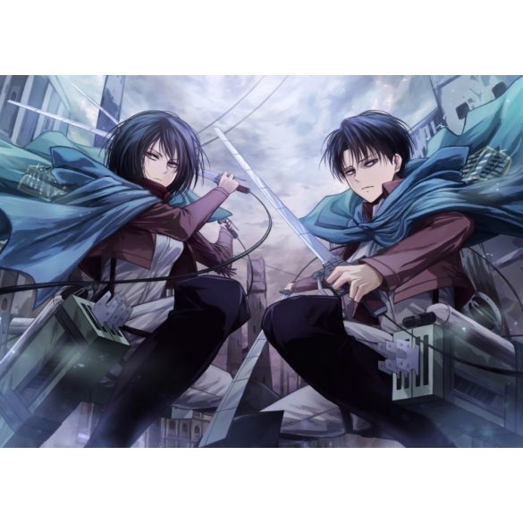 FanArt Anime - Attack On Titan - Shingeki no Kyojin - Mikasa Ackerman - Levi Rivaille /D - poszter