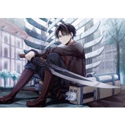   FanArt Anime - Attack On Titan - Shingeki no Kyojin - Levi Rivaille /E - poszter