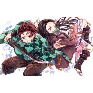 FanArt Anime - Demon Slayer - Nezuko & Tanjiro poszter