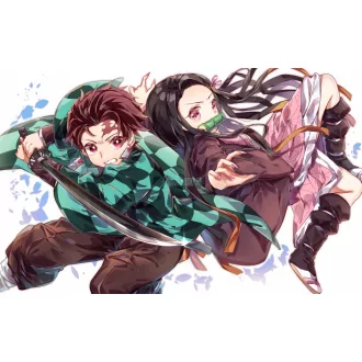 FanArt Anime - Demon Slayer - Nezuko & Tanjiro poszter