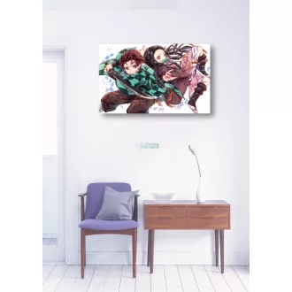 FanArt Anime - Demon Slayer - Nezuko & Tanjiro poszter