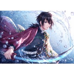 FanArt Anime - Demon Slayer - Tomioka poszter