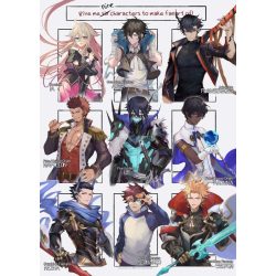 FanArt Anime Mix - Nine characters - poszter