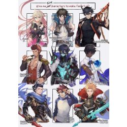 FanArt Anime Mix - Nine characters - poszter