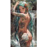 FanArt Anime sexy tetovált Girl - poszter