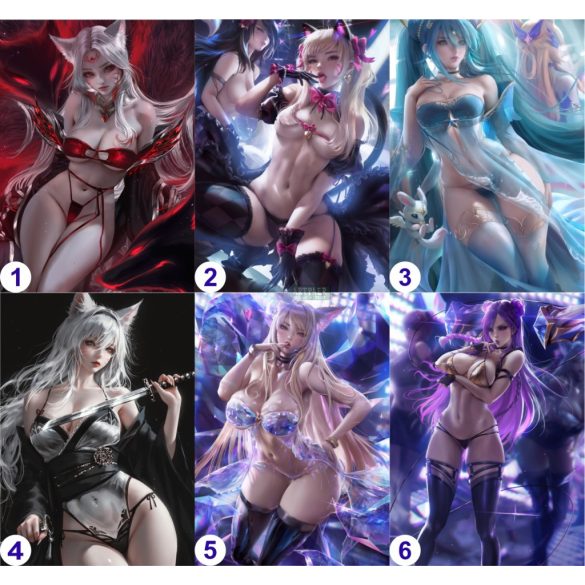 Cosplay Poster FanArt - LoL - Ahri Kai'sa Akali Sona Evelynn Anime Girls