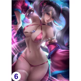   Cosplay Poster FanArt - LoL - Ahri Kai'sa Akali Sona Evelynn Anime Girls