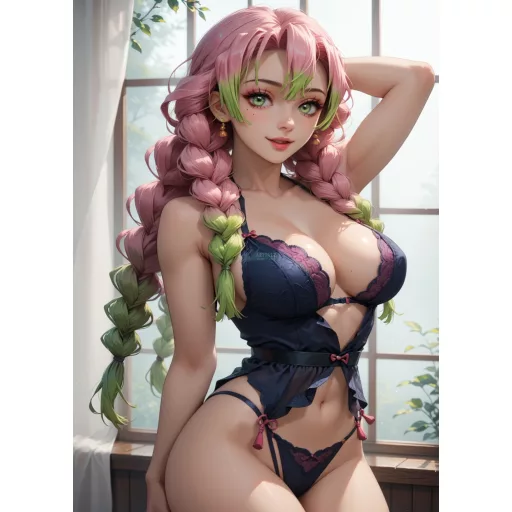 Cosplay Poster FanArt Anime Demon Slayer Mitsuri sexy Girls