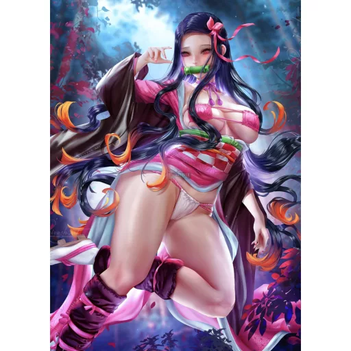 Cosplay Poster FanArt Anime Demon Slayer Nezuko sexy Girls