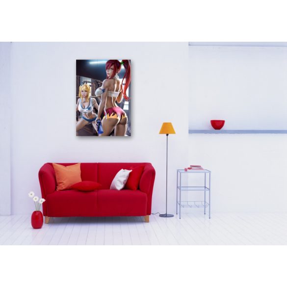 FanArt Anime Manga - Fairy Tail - Lucy Heartfilia - Erza Scarlet - Fitness - poszter