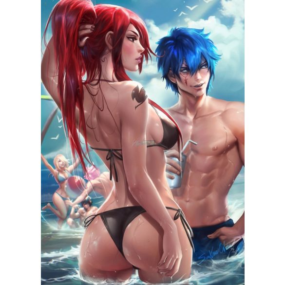 FanArt Anime Manga - Fairy Tail - Erza & Guy - poszter