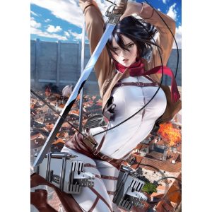 FanArt Anime Manga - Attack On Titan - Shingeki no Kyojin - Mikasa Ackerman /C - poszter