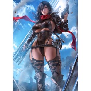 FanArt Anime Manga - Attack On Titan - Shingeki no Kyojin - Mikasa Ackerman /E - poszter