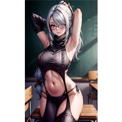   FanArt Anime Manga - Shenhe - Szűz pusztító pulóver - poszter