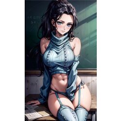   FanArt Anime Manga - Nico Robin - Szűz pusztító pulóver - poszter