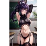 FanArt Anime Manga - Raiden Shogun - Szűz pusztító pulóver - poszter