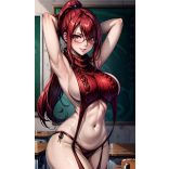 FanArt Anime Manga - Erza Scarlet - Szűz pusztító pulóver - poszter