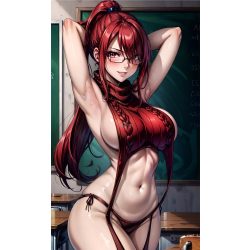   FanArt Anime Manga - Erza Scarlet - Szűz pusztító pulóver - poszter