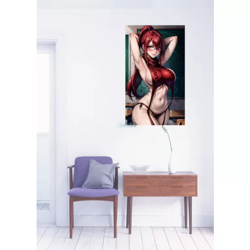 FanArt Anime Manga - Erza Scarlet - Szűz pusztító pulóver - poszter